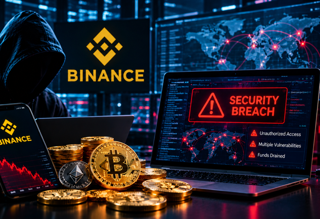 Cybersecurity specialists investigate cryptocurrency transactions following the Binance hack.