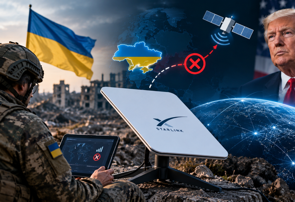 Starlink satellite internet equipment used for communications in Ukraine