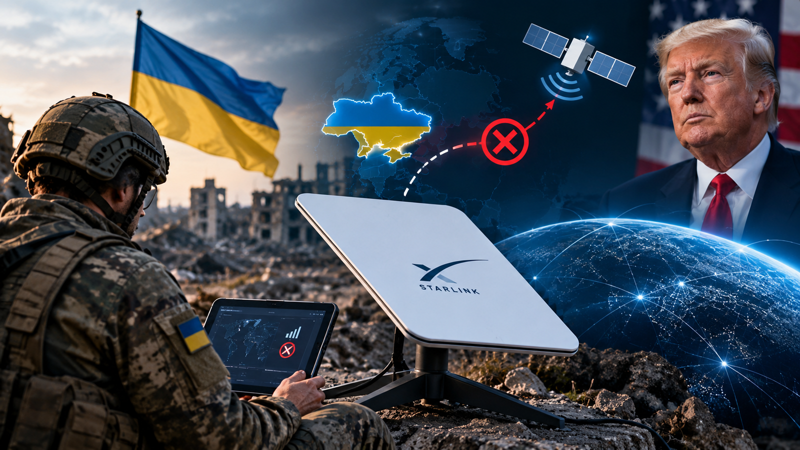Starlink satellite internet equipment used for communications in Ukraine